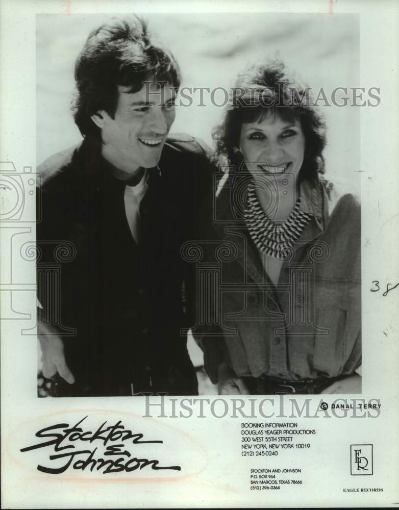 Press Photo Stockton &amp; Johnson, Rick Stockton and Linda Johnson, Singing Duo - Historic Images