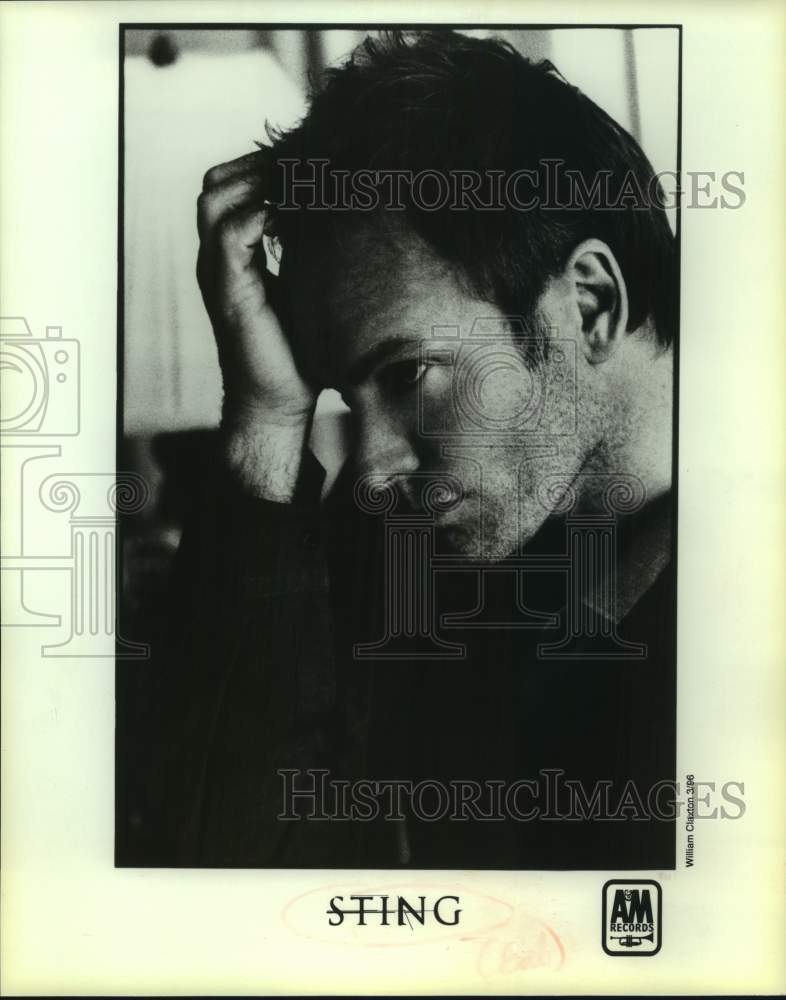 1996 Press Photo Entertainer Sting - Historic Images