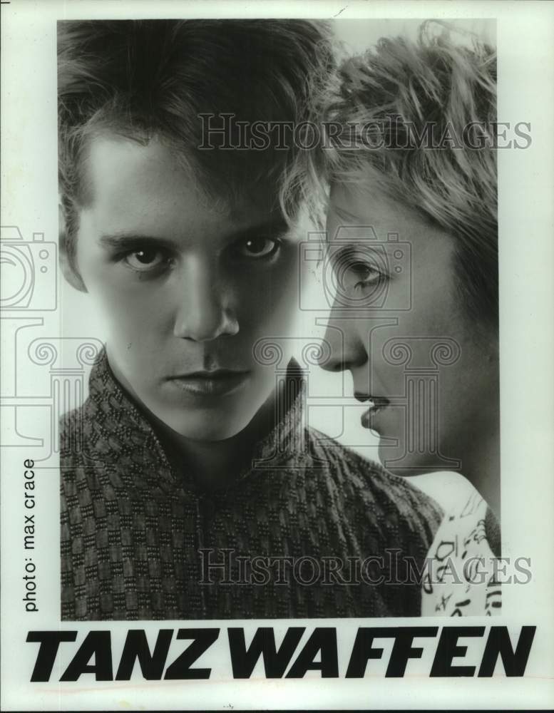 Press Photo Members of Tanz Waffen, industrial dance music band from Austin. - Historic Images