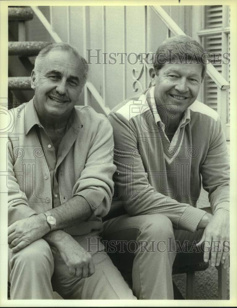 1986 Press Photo 'Our House' executive producers Jerry Thorpe and William Blinn - Historic Images