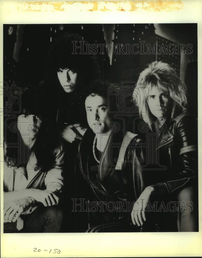Press Photo Four members of the band Quiet Riot, Entertainers - Historic Images