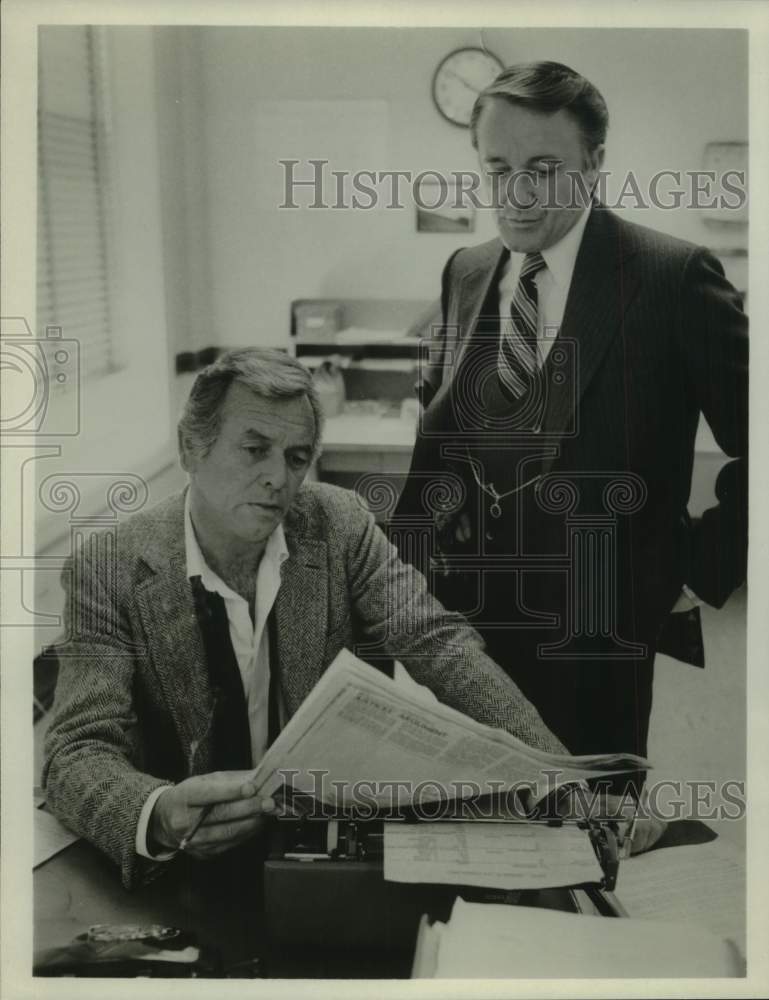 Actor Robert Vaughn and Co-Star in Scene - Historic Images