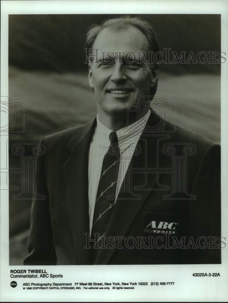 1990 Press Photo Roger Twibell, Commentator, ABC Sports - sap38362 - Historic Images