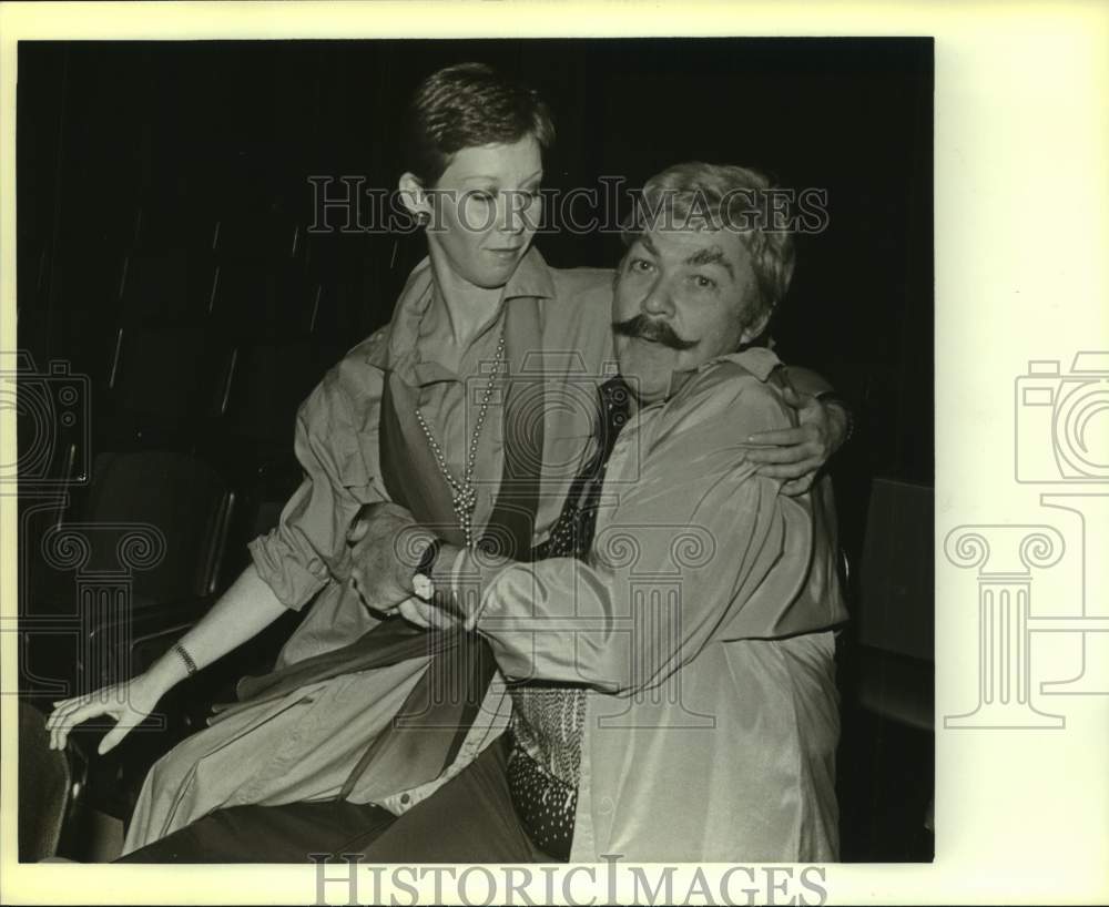 1983 Press Photo Rip Taylor and Kayrn Cole in &quot;Peter Pan&quot; at Majestic Theatre - Historic Images