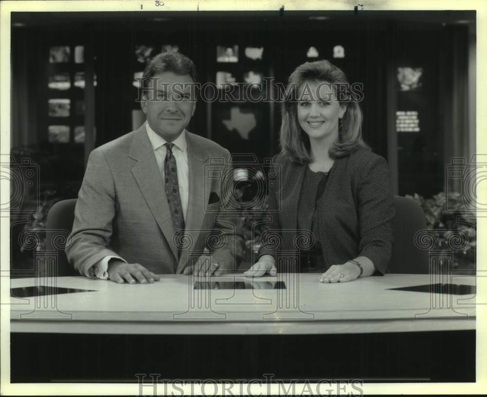 Newscaster Lori Tucker with Colleague - Historic Images
