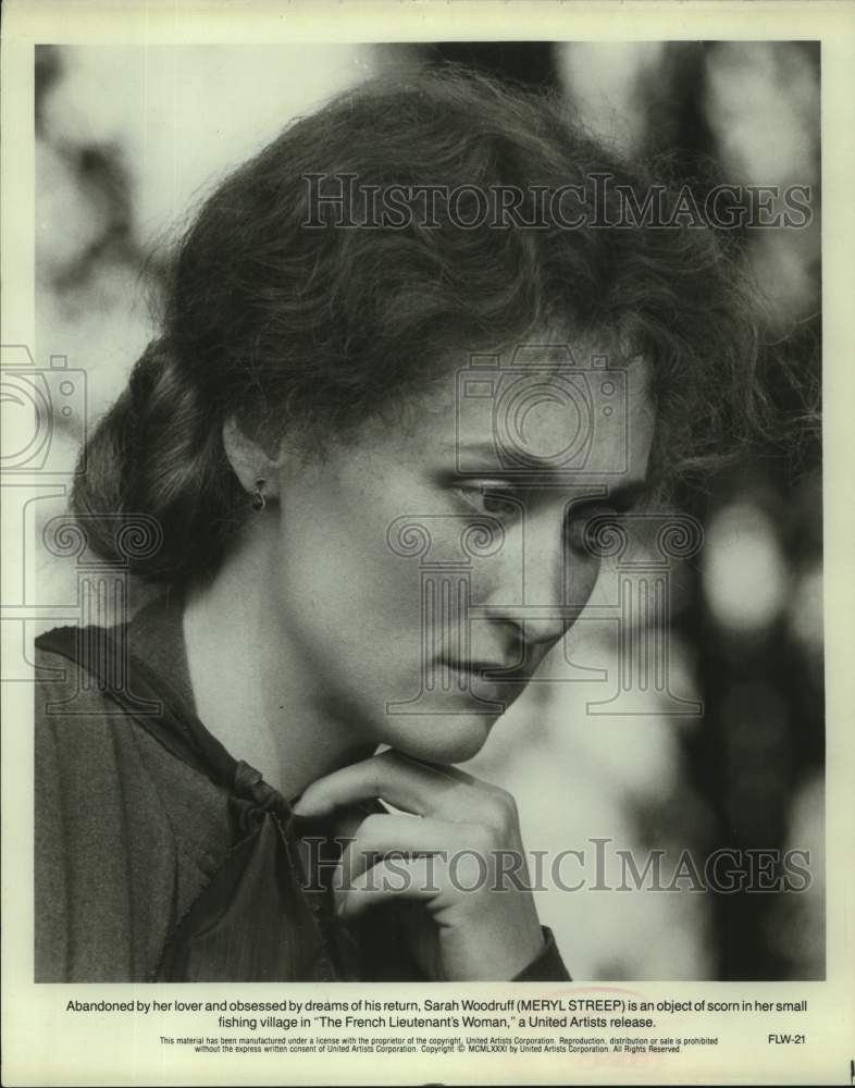 1981 Press Photo Actress Meryl Streep in "The French Lieutenant's Woman" movie - Historic Images