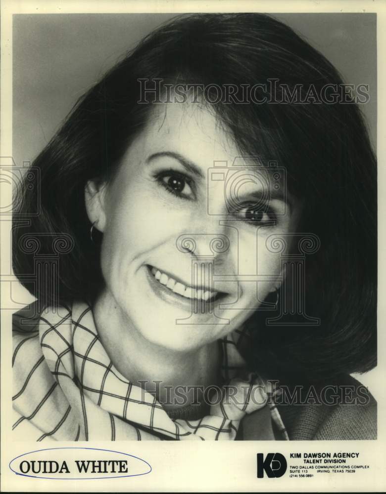 Press Photo Actress Ouida White - Historic Images