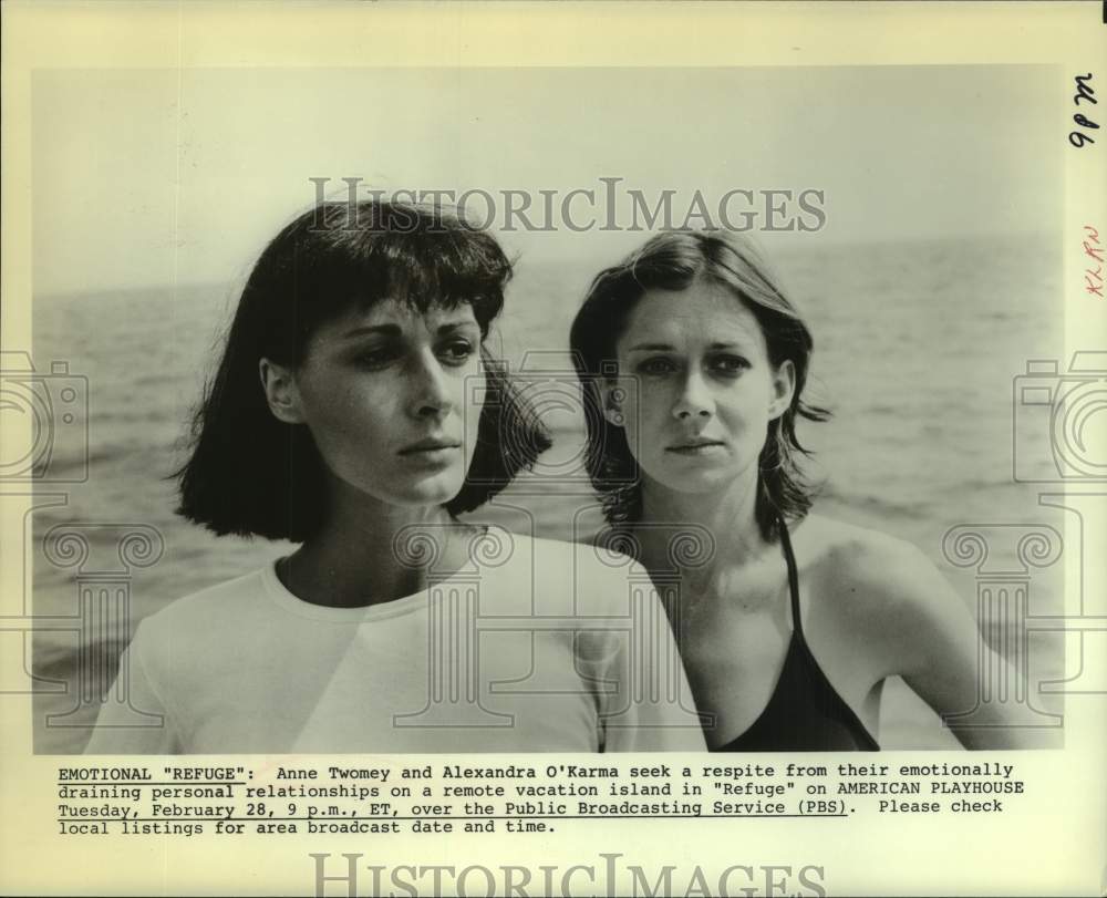 Actresses Anne Twomey and Alexandra O'Karma in "Refuge" Movie - Historic Images
