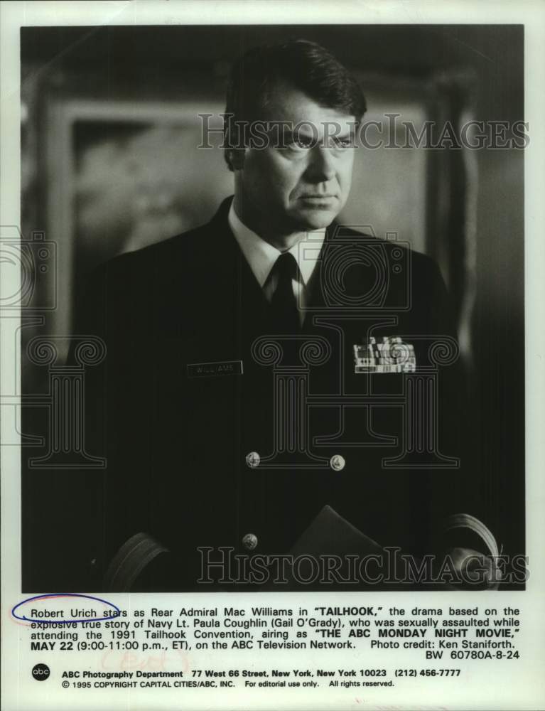 1995 Press Photo Robert Urich stars in Tailhook, on ABC Television. - sap41349- Historic Images