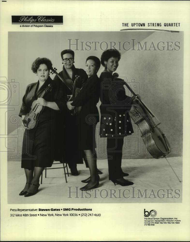 Press Photo Musical Artists "The Uptown String Quartet" - Historic Images