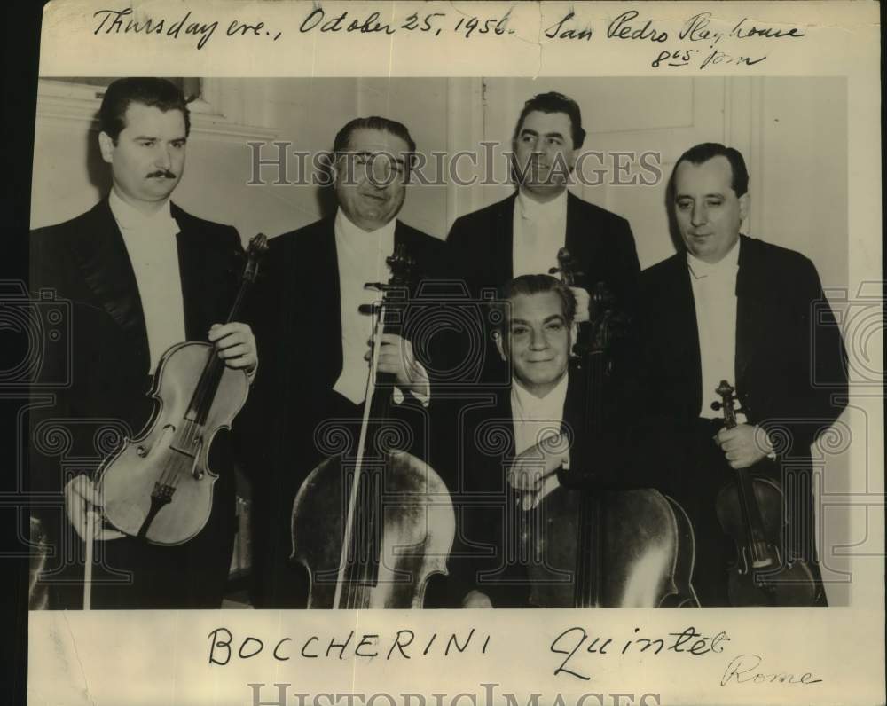 1956 Five musicians in Quintetto Boccherini-Historic Images