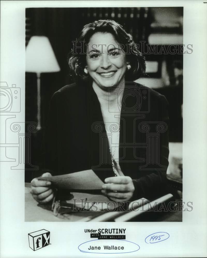 1995 Press Photo Journalist Jane Wallace - Historic Images