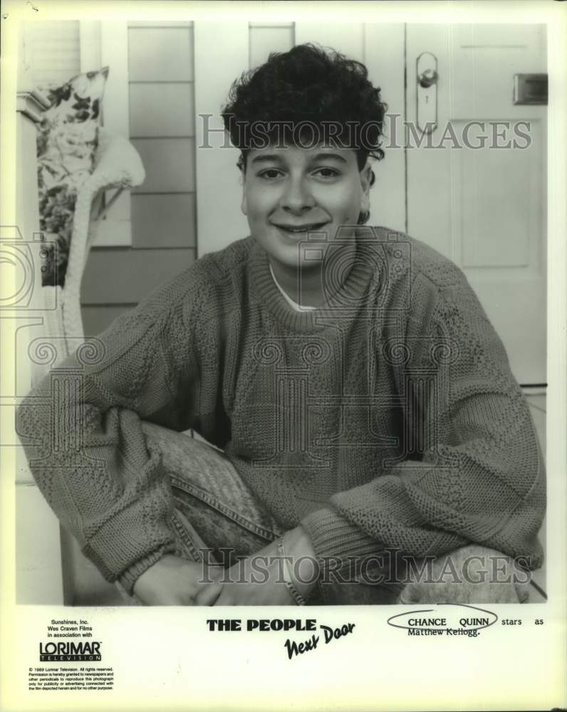 1989 Press Photo Chance Quinn stars on The People Next Door. - Historic Images