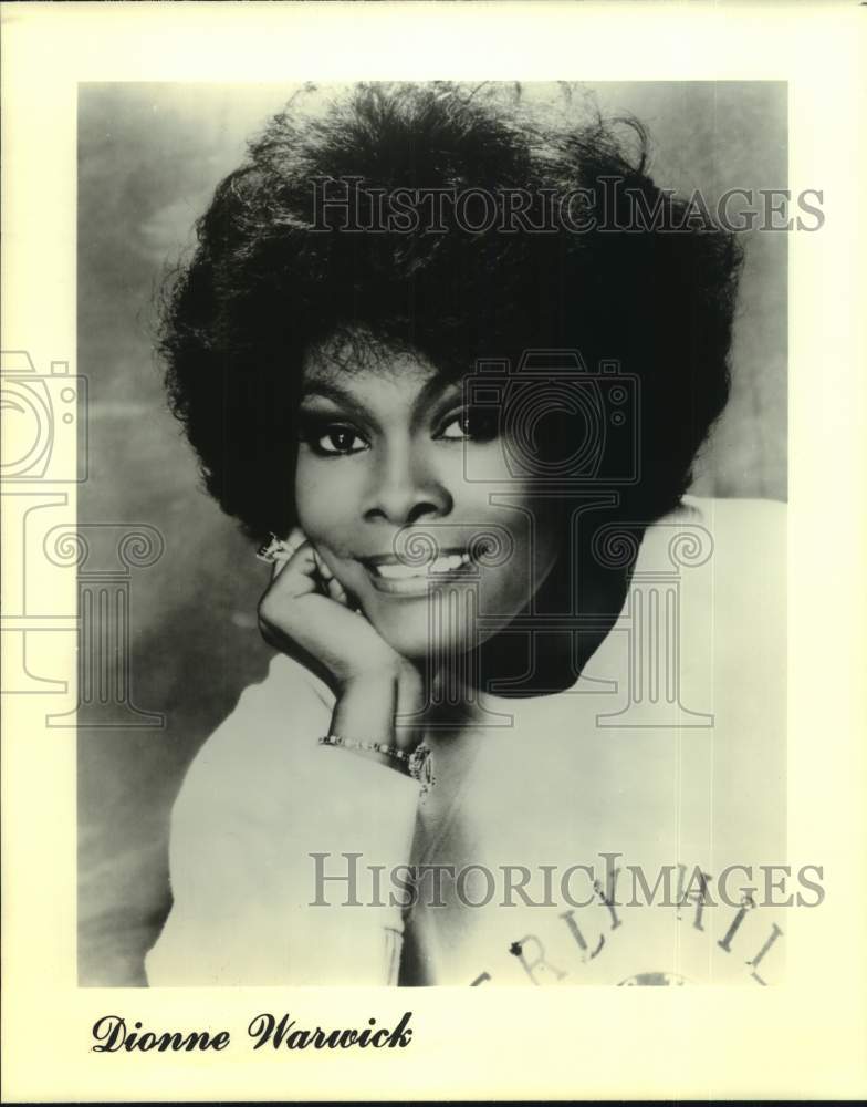 Press Photo Dionne Warwick, Singer - Historic Images