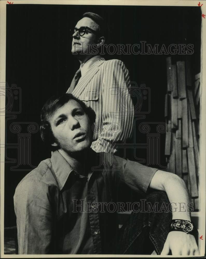 1973 Two Actors in Father and Son Scene - Historic Images