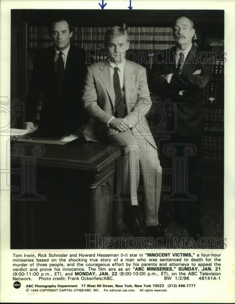 1996 Actor Rick Schroder with co-stars in &quot;Innocent Victims&quot; on ABC - Historic Images