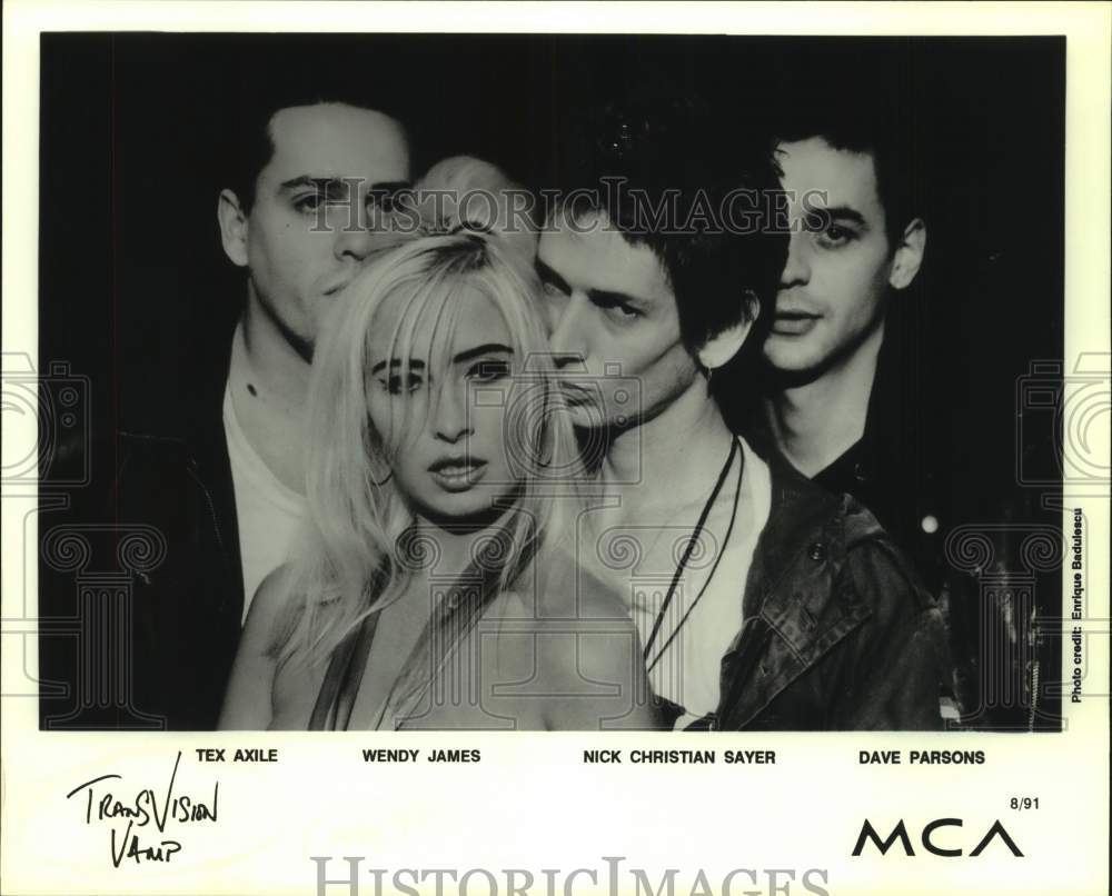 1991 Press Photo Four members of the band TransVision Vamp - Historic Images