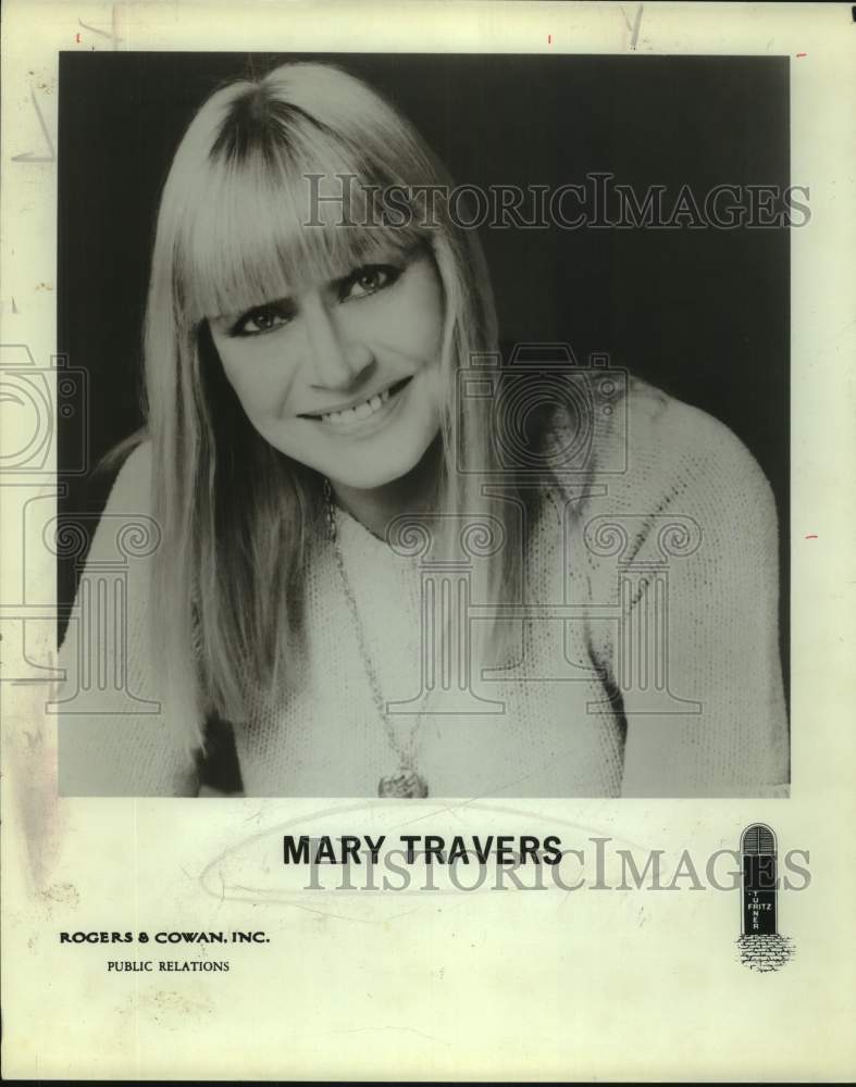 Press Photo Singer Mary Travers - Historic Images