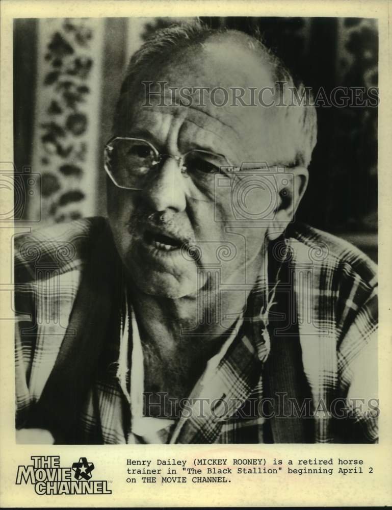 Press Photo Actor Mickey Rooney in "The Black Stallion" Movie - Historic Images