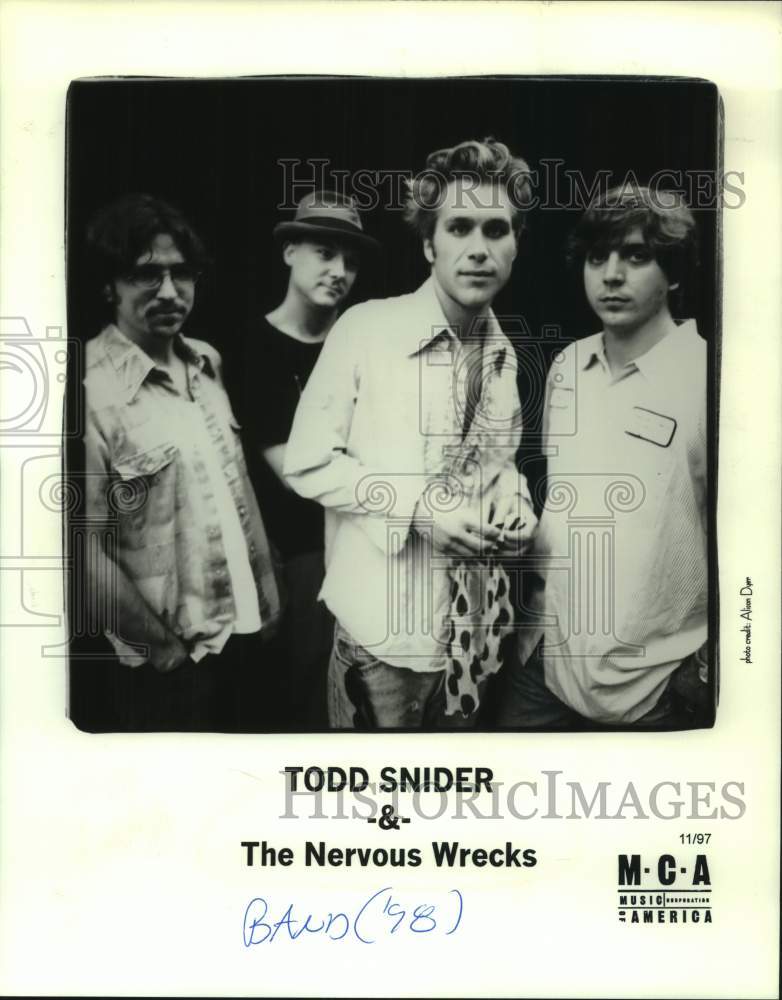 1997 Press Photo Musical Group, Todd Snider &amp; The Nervous Wrecks - Historic Images