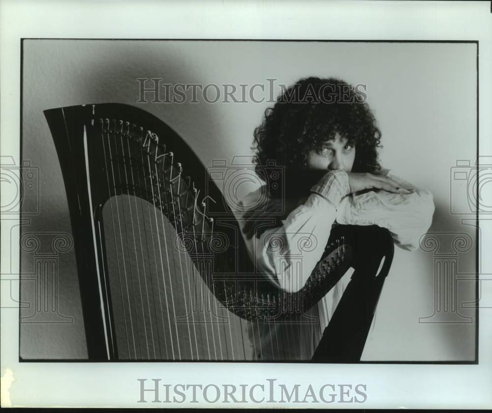 1984 Press Photo Harpist Andreas Vollenweider - Historic Images