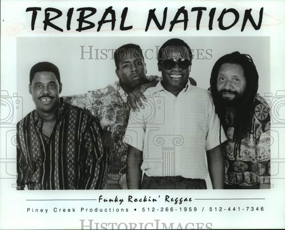 Press Photo Members of Tribal Nation, reggae music group. - Historic Images