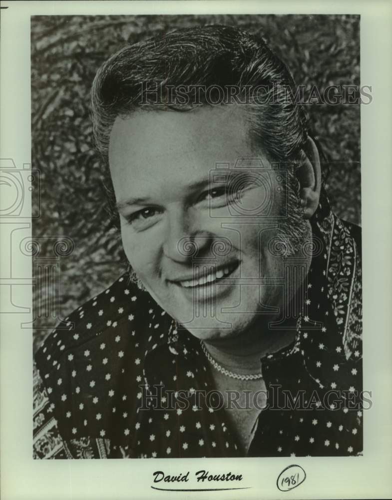1981 Press Photo Singer David Houston - Historic Images