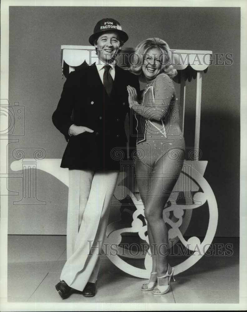 Press Photo NBC TV Series "Fun Factory" Host Bobby Van & Debbie Harmon - Historic Images