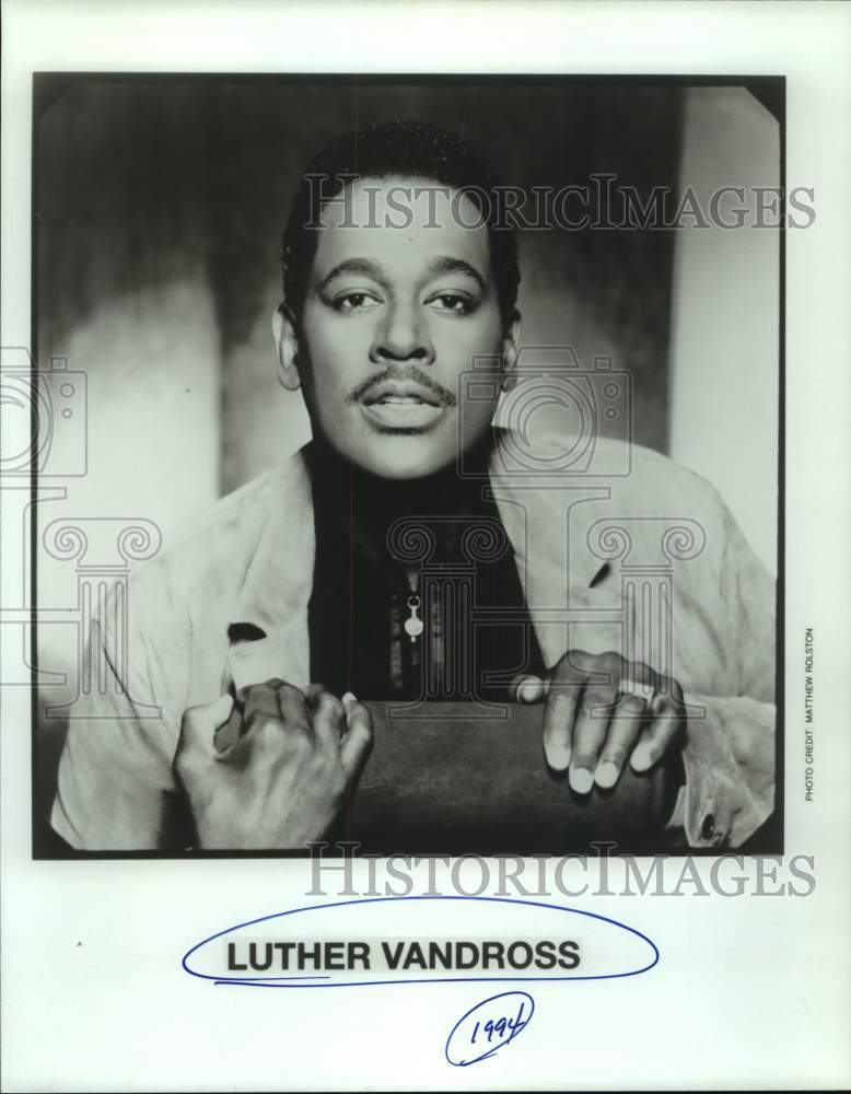 1994 Press Photo Luther Vandross, soul singer, songwriter and record producer. - Historic Images