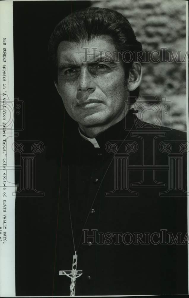 1970 Press Photo Ned Romero stars on Death Valley Days, TV show. - Historic Images