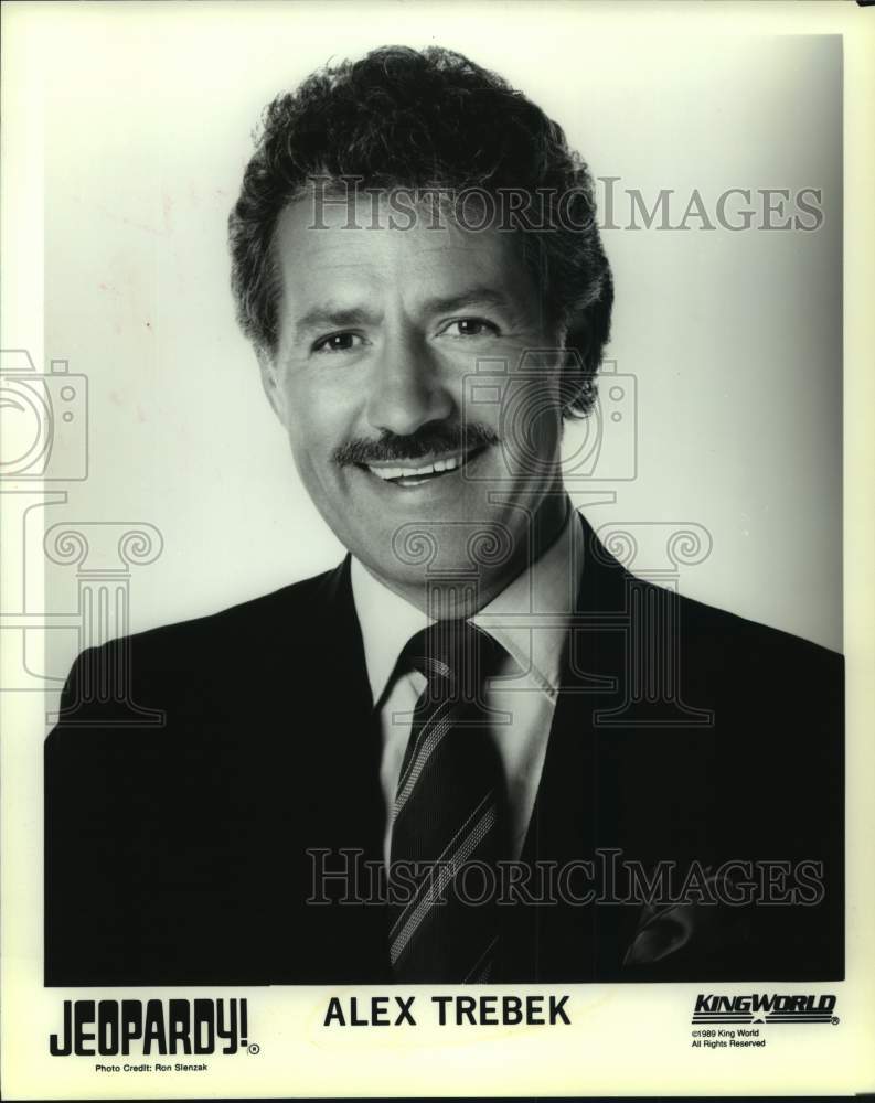 1989 Press Photo "Jeopardy!" Game Show Host Alex Trebek - Historic Images