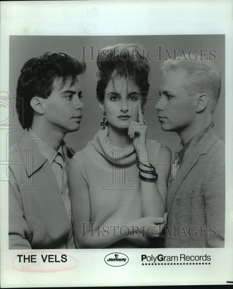 Press Photo Members of The Vels, American new wave band. - Historic Images