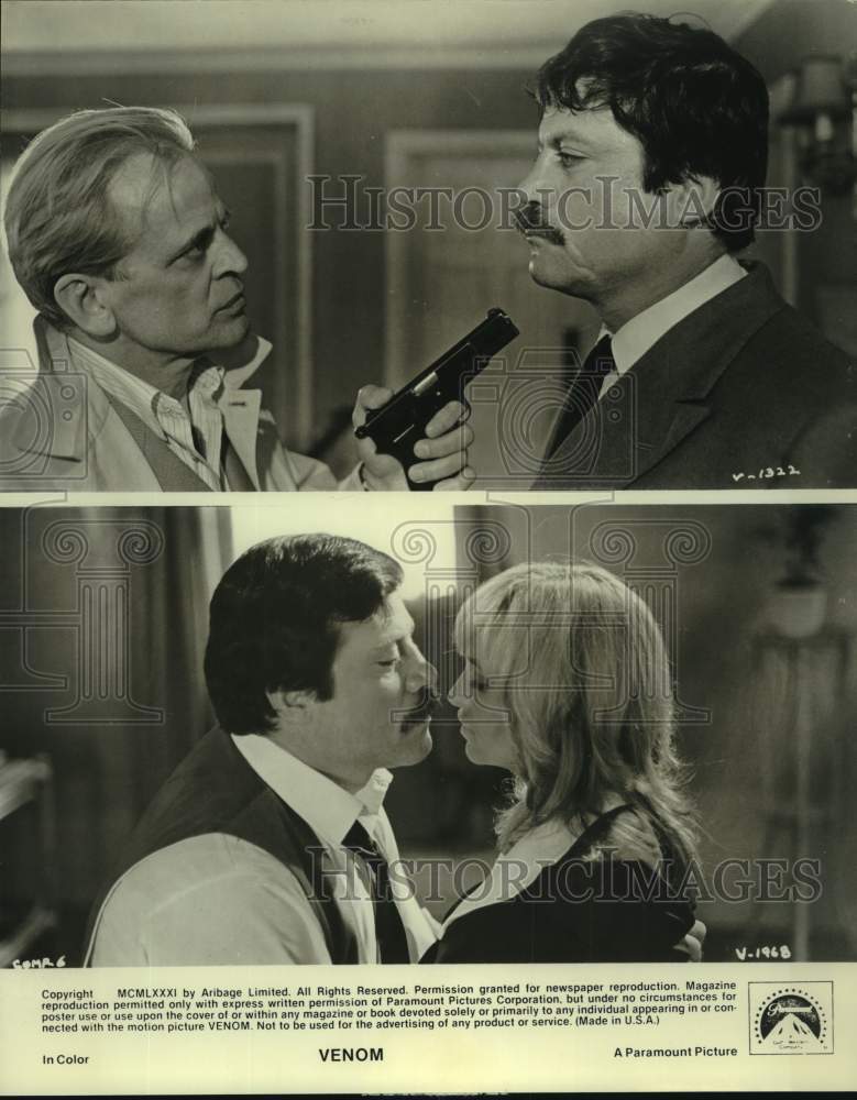 1981 Press Photo Cast of Movie "Venom" Perform Scenes - Historic Images