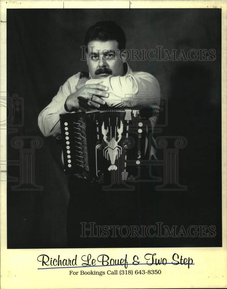 1993 Press Photo Richard Le Bouef &amp; Two Step, Cajun music band. - Historic Images