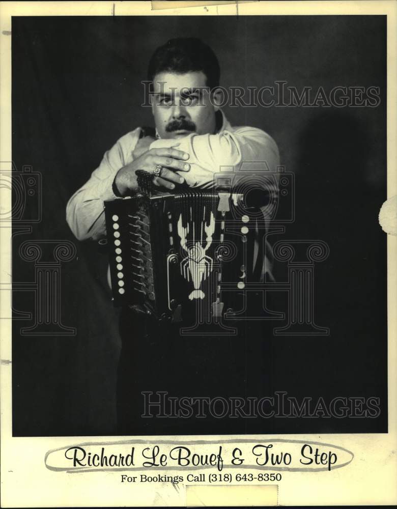 1998 Press Photo Richard Le Bouef &amp; Two Step, Cajun music band. - Historic Images