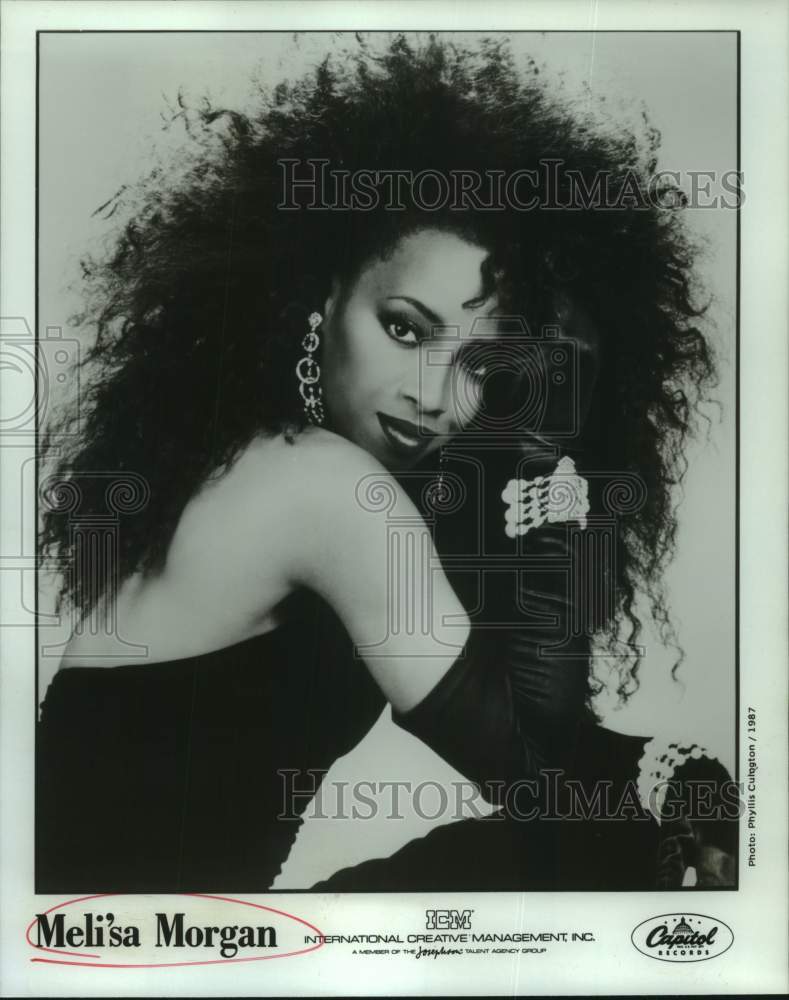 1987 Press Photo Singer Meli&#39;sa Morgan - Historic Images