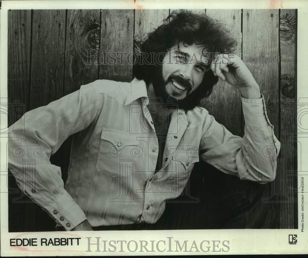 Press Photo Singer Eddie Rabbitt - Historic Images