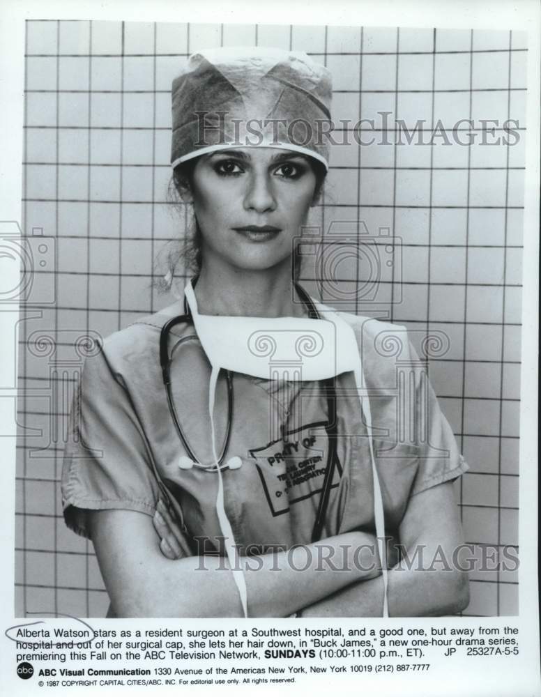 1987 Press Photo Actress Alberta Watson in &quot;Buck James&quot; Television Series - Historic Images