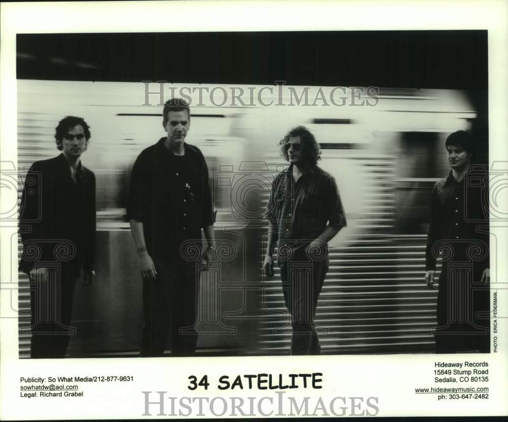 Press Photo Members of 34 Satellite, country-rock band. - Historic Images