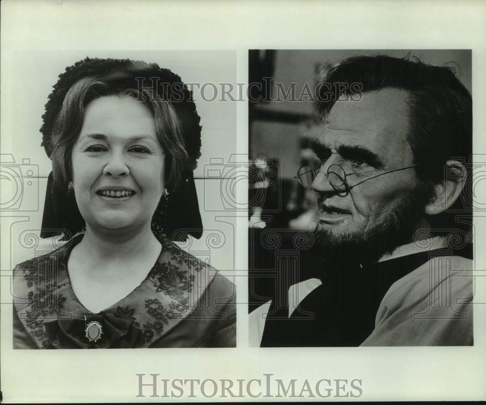 Press Photo Sada Thompson and Hal Holbrook star on Lincoln, TV series. - Historic Images
