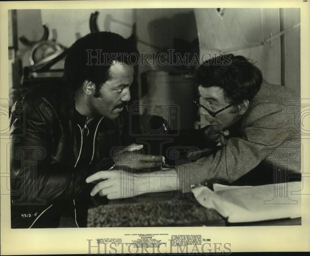 1972 Press Photo Jim Brown in a scene from Slaughter. - Historic Images