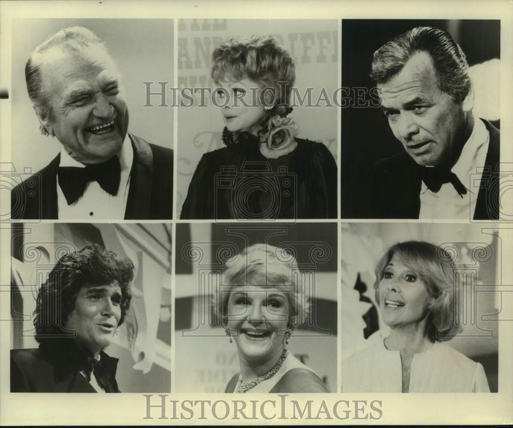 Press Photo Comedians Red Skelton,  Lucille Ball & Other Actors - Historic Images