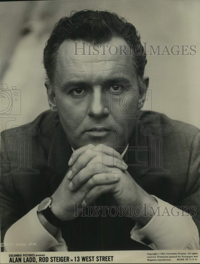 1962 Press Photo Actor Rod Steiger in Film "13 West Street" - Historic Images