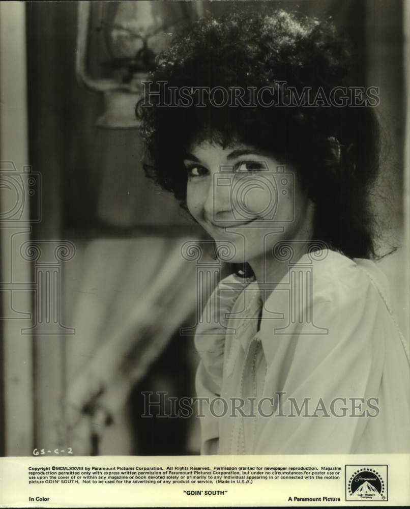 1973 Press Photo Actress Portrays Character in Movie "Goin' South" - Historic Images