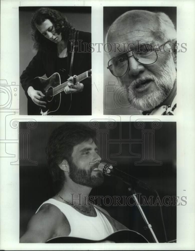 1991 Press Photo Producer Rod Kennedy; Musicians Darden Smith, Michael Tomlinson - Historic Images