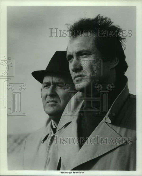 Actors Scott Thomas & Eugene Roche in CBS TV Movie 