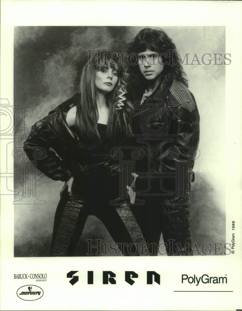 1989 Press Photo Members of Siren, American hard rock band. - Historic Images