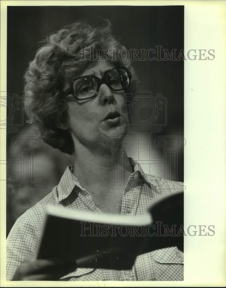 1984 Press Photo Texas Bach Choir Singer Evelyn Troxler at St. Luke's - Historic Images