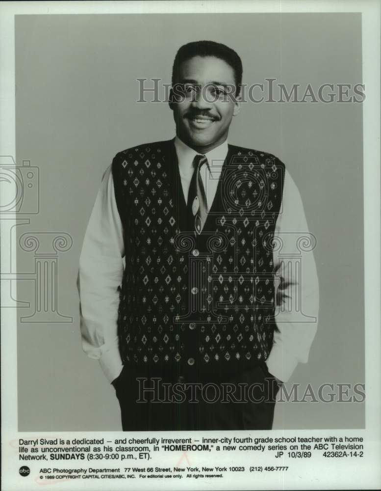1989 Press Photo Darryl Sivad stars on Homeroom, on ABC Television. - Historic Images