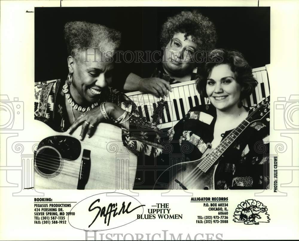 Press Photo Members of Saffire - The Uppity Blues Women, female musical trio. - Historic Images